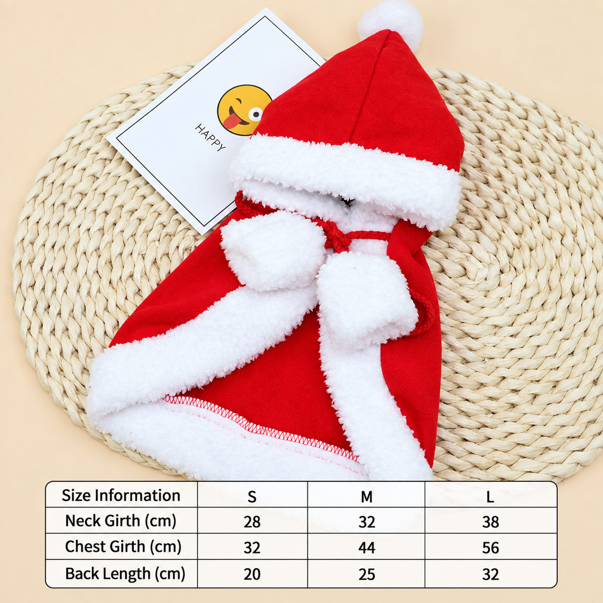 Pet Christmas Cape Little Red Riding Hood Christmas Costume Cute Hat Headwear Neck Scarf