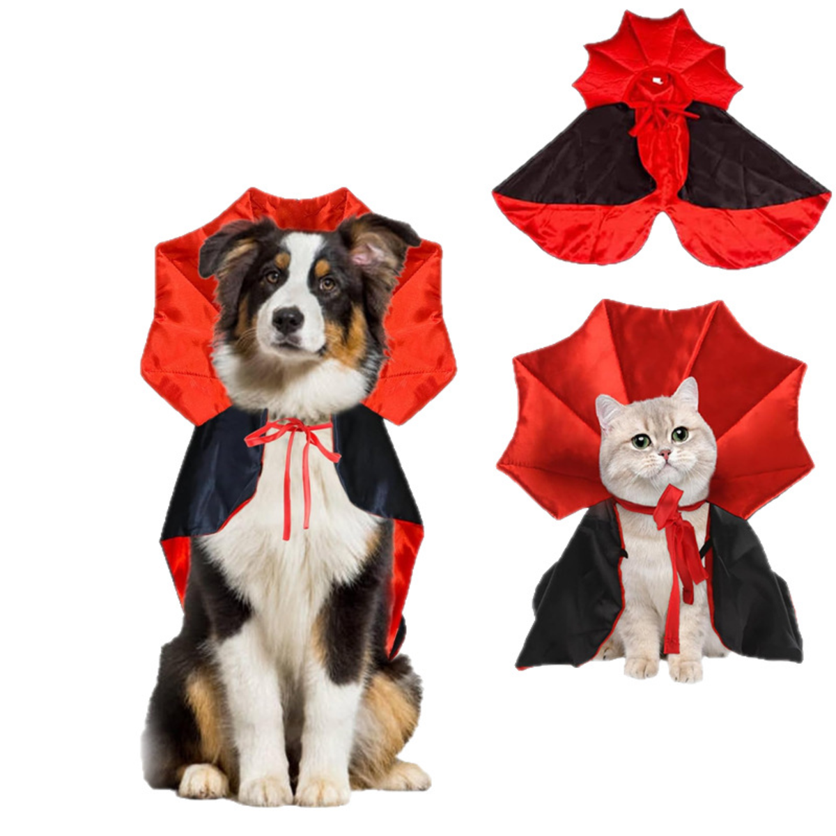 Halloween Vampire Cat and Dog Costumes, Atmospheric Magic Witch Cloaks, Funny Cat and Dog Cloaks