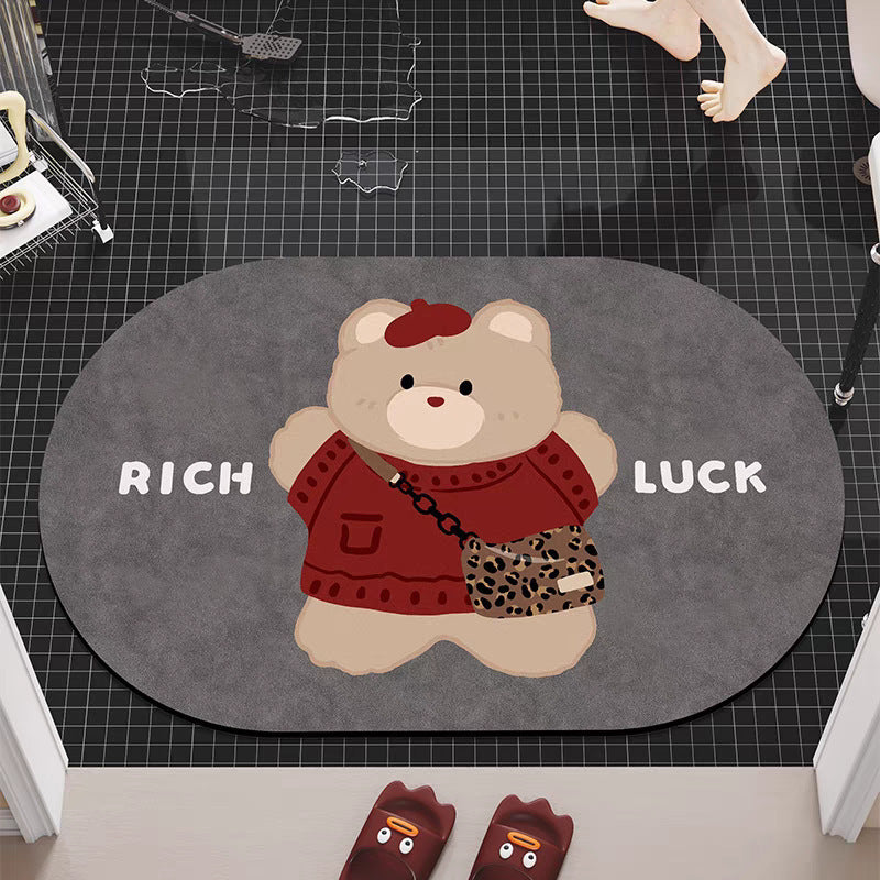 Realistic 3D Puppy Doormat, Funny Dog Entrance Mat, Cute Pet Floor Rug for Bedroom Bathroom & Home