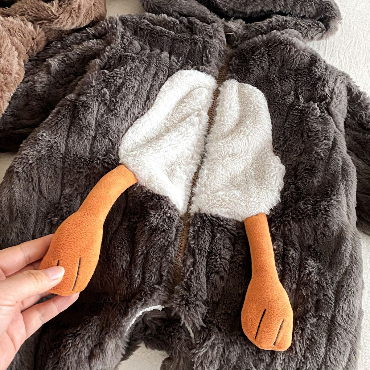 Toddler Fleece Jumpsuit – Cute Hooded Baby Romper for Boys & Girls