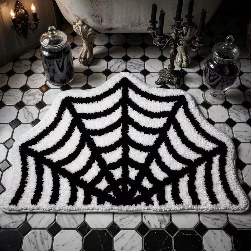 Halloween Alien-Shaped Faux Cashmere Floor Mat, Happy Halloween Funny Gift Home Decor