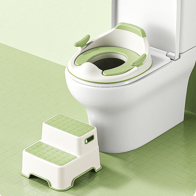Toddler Potty Training Seat with Step Stool – Soft Cushioned Toilet Seat, Splash Guard & Non-Slip Kids Bathroom Set