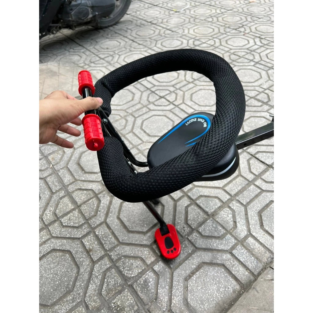 Front Mounted Child Bike Seat with Safety Guard & Footrests