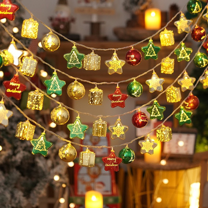 Santa Lighting Led Small Light String Lights Christmas Lights Iron Christmas Decorative Lights Christmas Tree Led Lights String