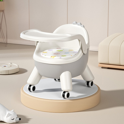 2-in-1 Toddler Feeding Chair with Wheels – Convertible Baby Dining & Activity Seat