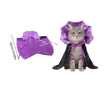 Halloween Pet Costumes Cat Pumpkin Cape Wizard Hat Set Dog Pet Supplies