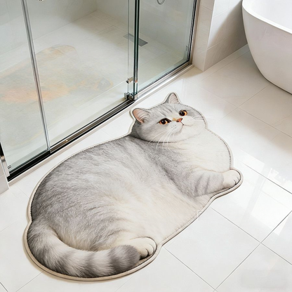 Cute Pet Diatomaceous Earth Entryway Mat, Non-Slip Bathroom Home Decor