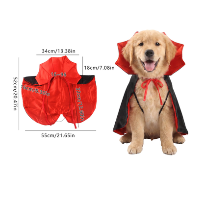 Halloween Pet Costumes Cat Pumpkin Cape Wizard Hat Set Dog Pet Supplies