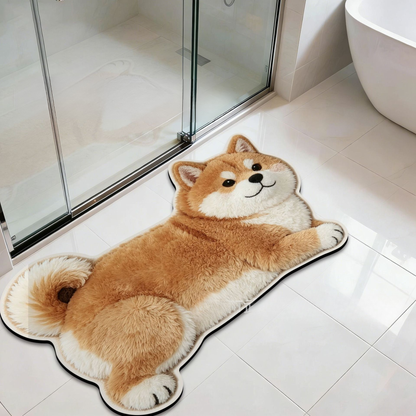 Cute Pet Diatomaceous Earth Entryway Mat, Non-Slip Bathroom Home Decor