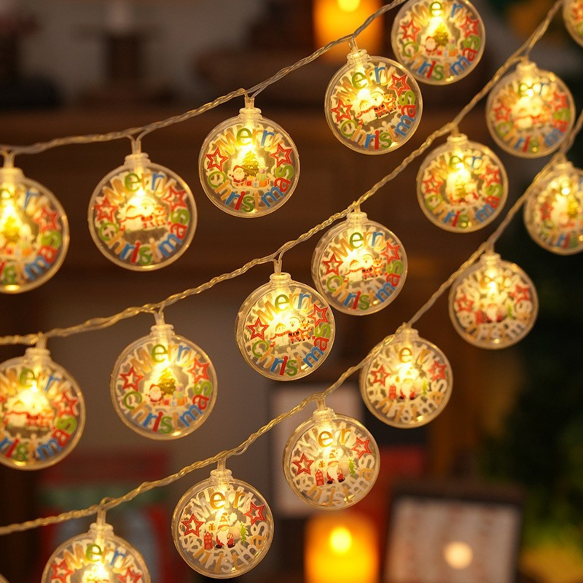 Santa Lighting Led Small Light String Lights Christmas Lights Iron Christmas Decorative Lights Christmas Tree Led Lights String