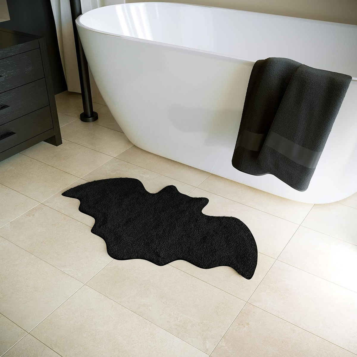 Halloween Pumpkin Imitation Cashmere Floor Mat, Easy-To-Clean Bathroom Absorbent Mat, Bedroom Decorative Rug