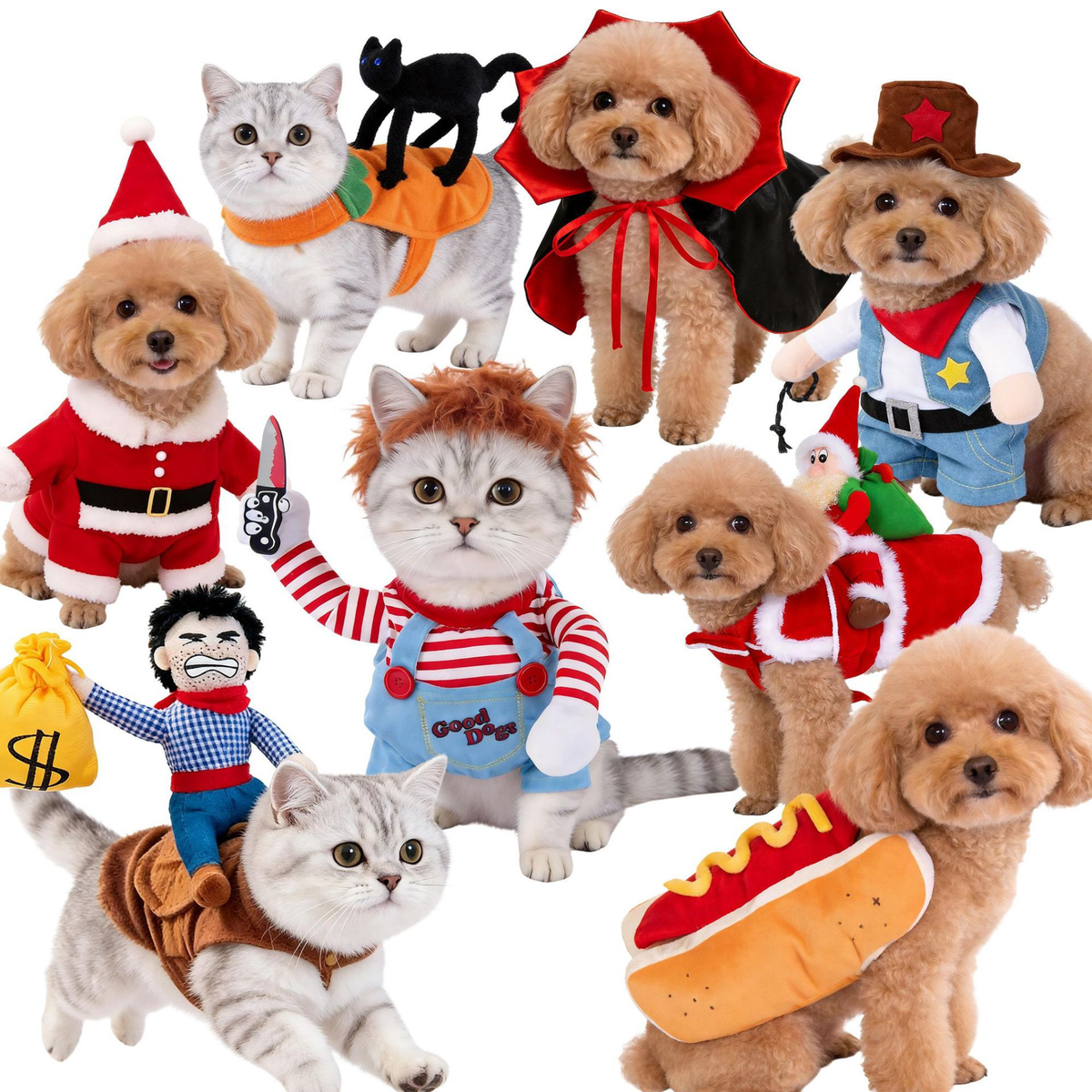 Pet Clothes, Funny Dagger Transformation Costumes, Halloween Pet Supplies, Dog Clothes for Autumn and Winter