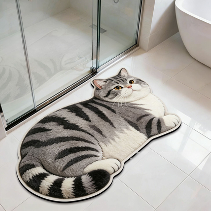 Cute Pet Diatomaceous Earth Entryway Mat, Non-Slip Bathroom Home Decor