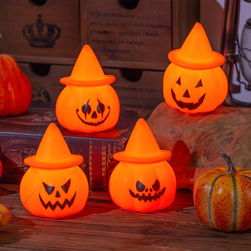Halloween Decorations Glowing Devil Pumpkin Lantern Party Horror Atmosphere Props Night Light Desktop Ornaments