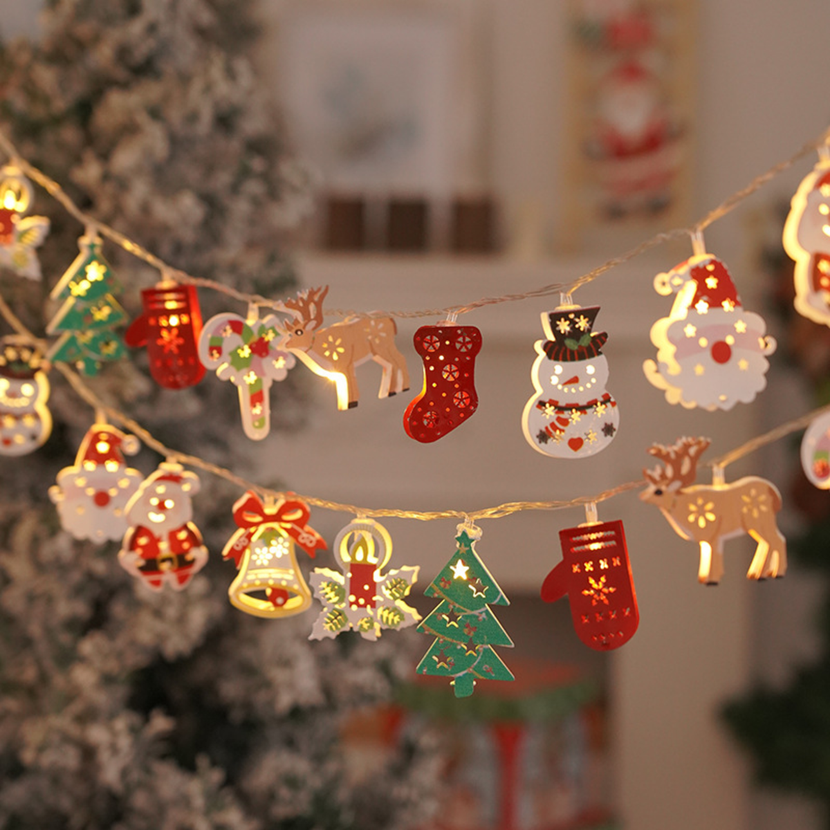 Santa Lighting Led Small Light String Lights Christmas Lights Iron Christmas Decorative Lights Christmas Tree Led Lights String