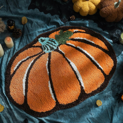 Halloween Faux Cashmere Shaped Rug – Thick, Skin-Friendly Doormat, Funny Halloween Gift Home Decor