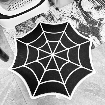 Halloween Pumpkin Imitation Cashmere Floor Mat, Easy-To-Clean Bathroom Absorbent Mat, Bedroom Decorative Rug