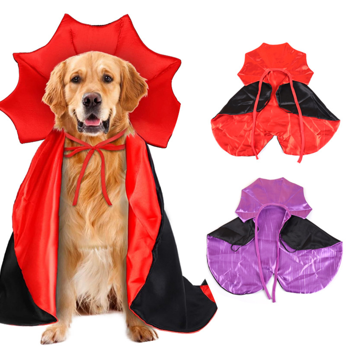 Dog Halloween Cape, Pet Vampire Cape, Halloween Costume Accessories