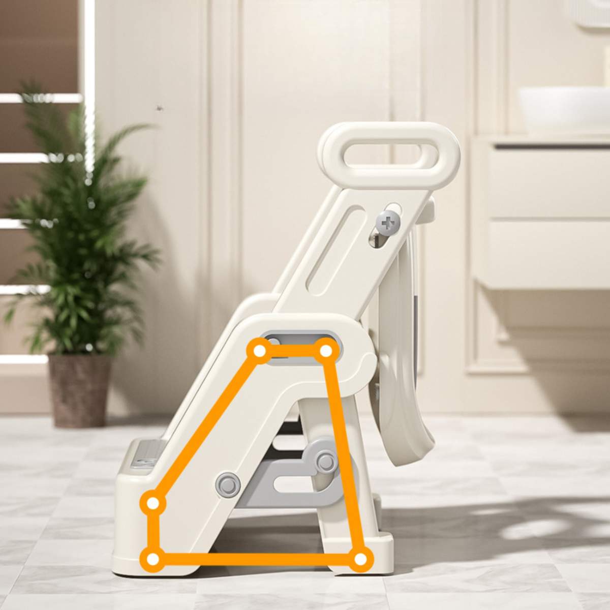 Toddler Potty Training Seat with Ladder – 2 Step Toilet Trainer with Handles, Non-Slip Steps & Cushioned Seat for Kids