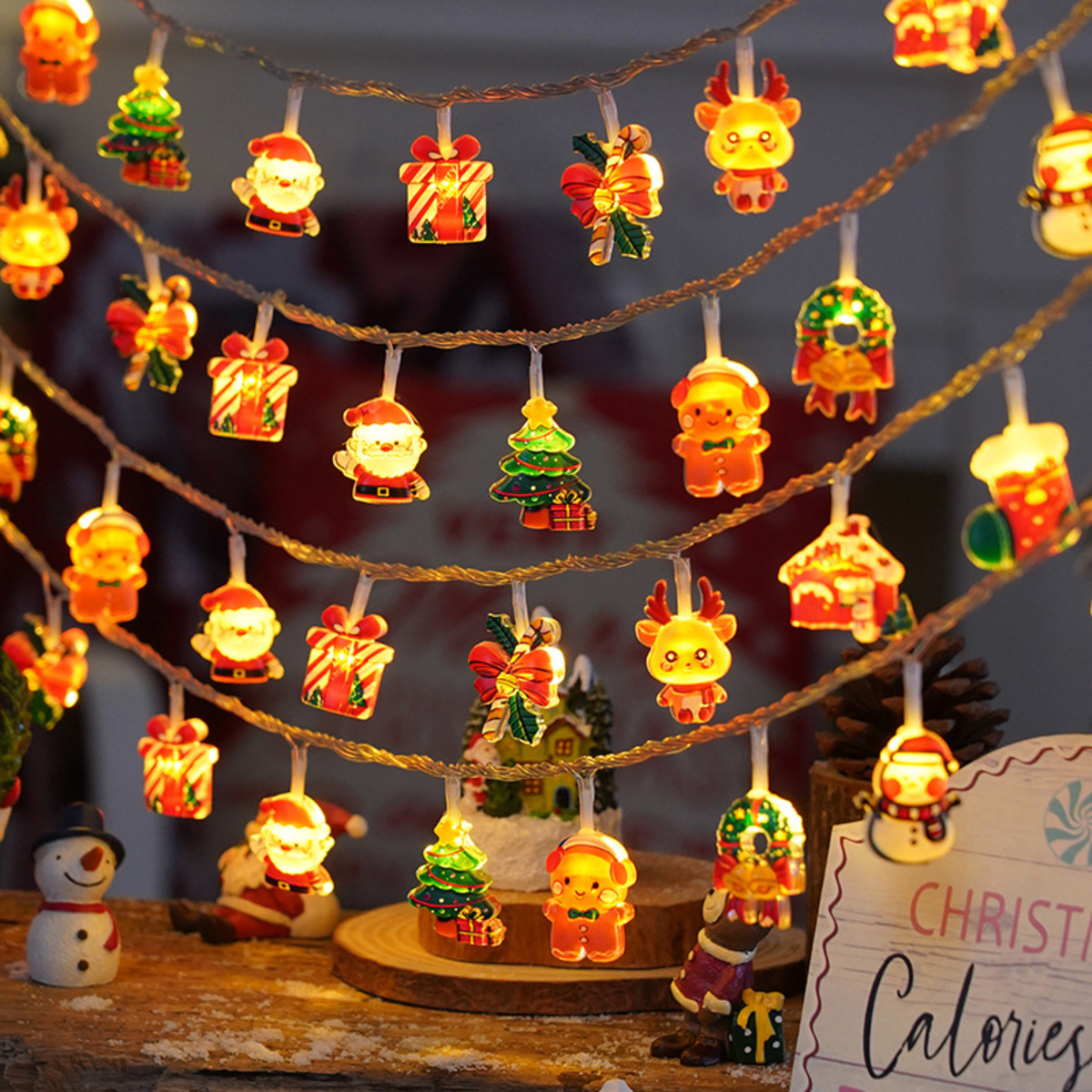 Santa Lighting Led Small Light String Lights Christmas Lights Iron Christmas Decorative Lights Christmas Tree Led Lights String