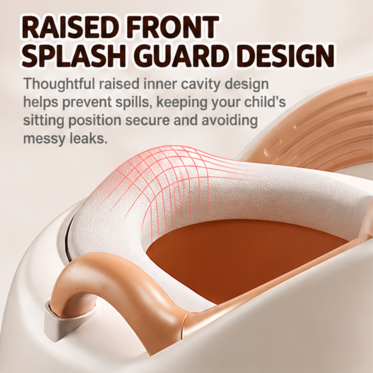 Toddler Potty Training Chair with Backrest & Handles – Portable Kids Toilet with Splash Guard, Removable Bowl & Anti-Slip Base