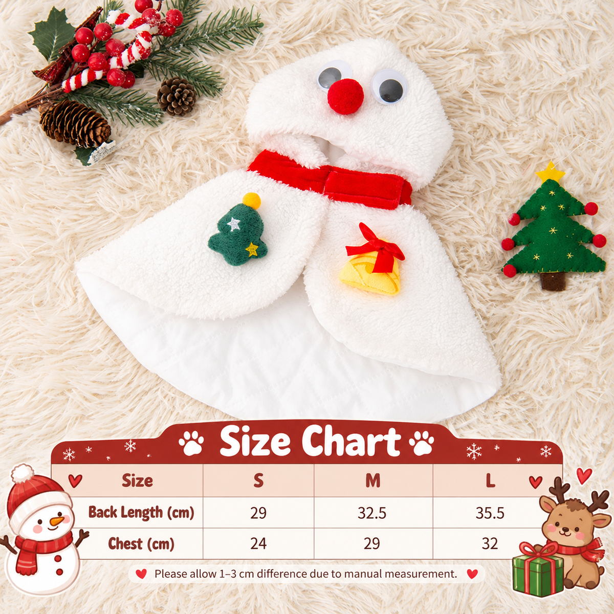 Pet Cat and Dog Hat Headwear Christmas Scarf Cloak Transformation Cloak Christmas Pet Clothes