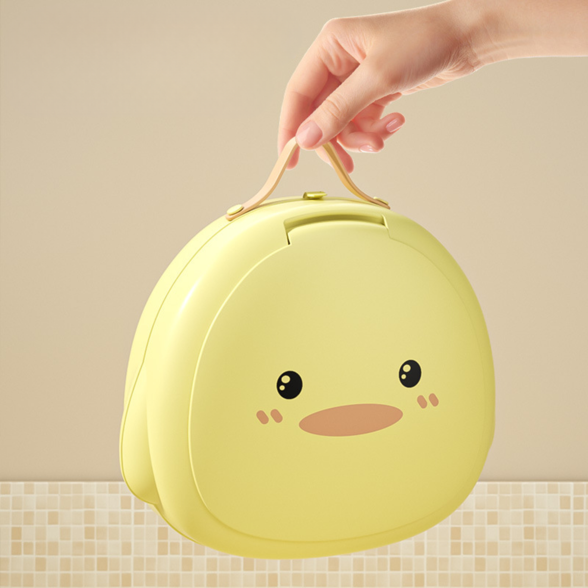 Portable Foldable Toddler Potty – Cute Duck Travel Potty with Soft Seat, Storage Bag & 20 Disposable Bags