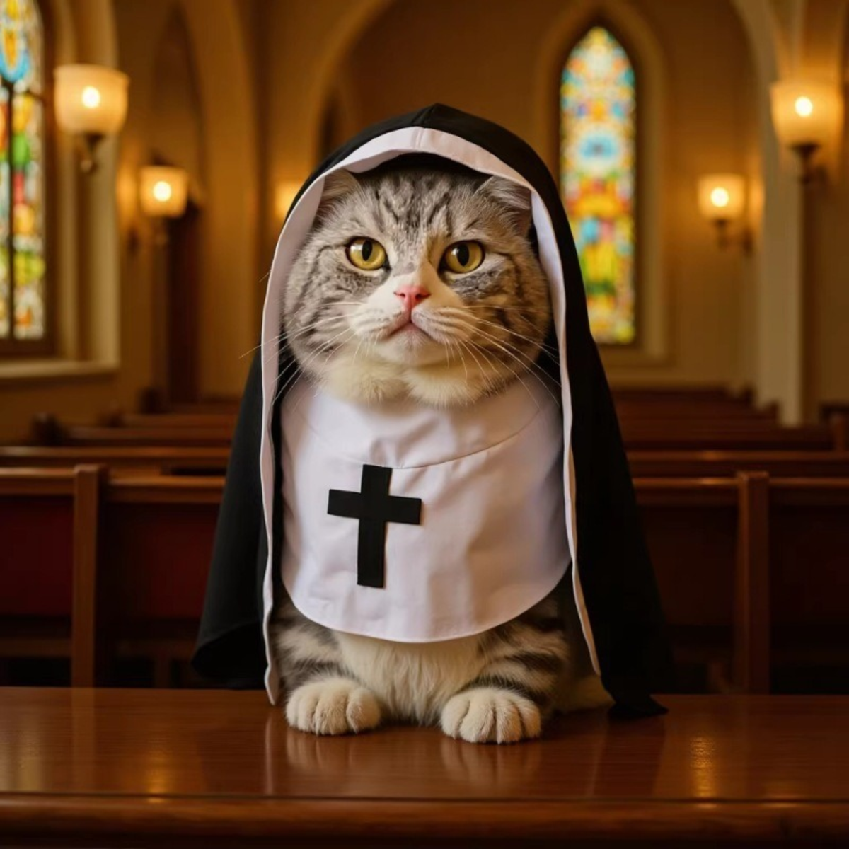 Pet Clothes Halloween Funny and Quirky Dog Transformation Costumes Halloween Nun Costumes Custom Pet Apparel