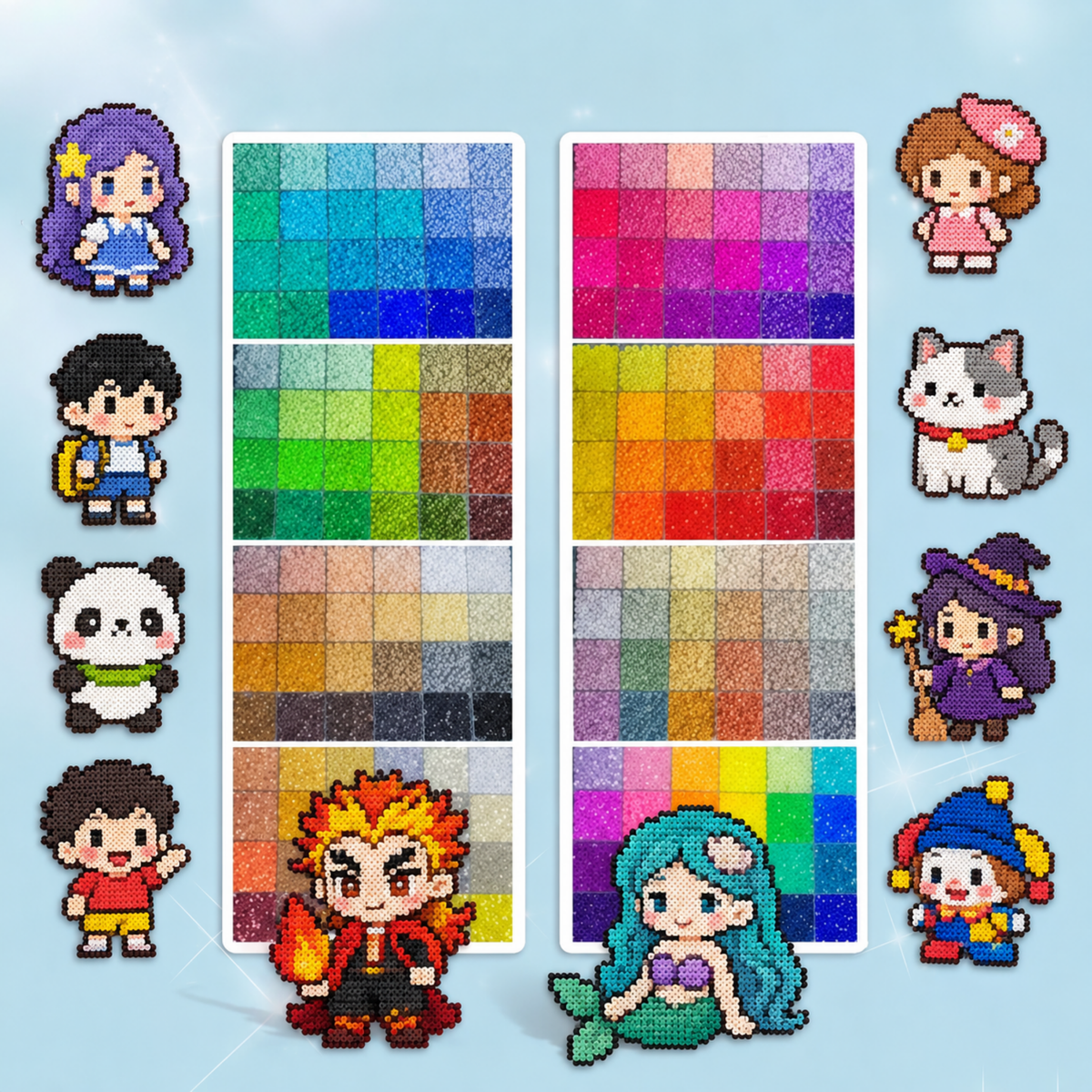 2.6mm DIY Perler Beads – Complete Set with Iron, Pegboards, Ironing Paper & Creative Craft Toys
