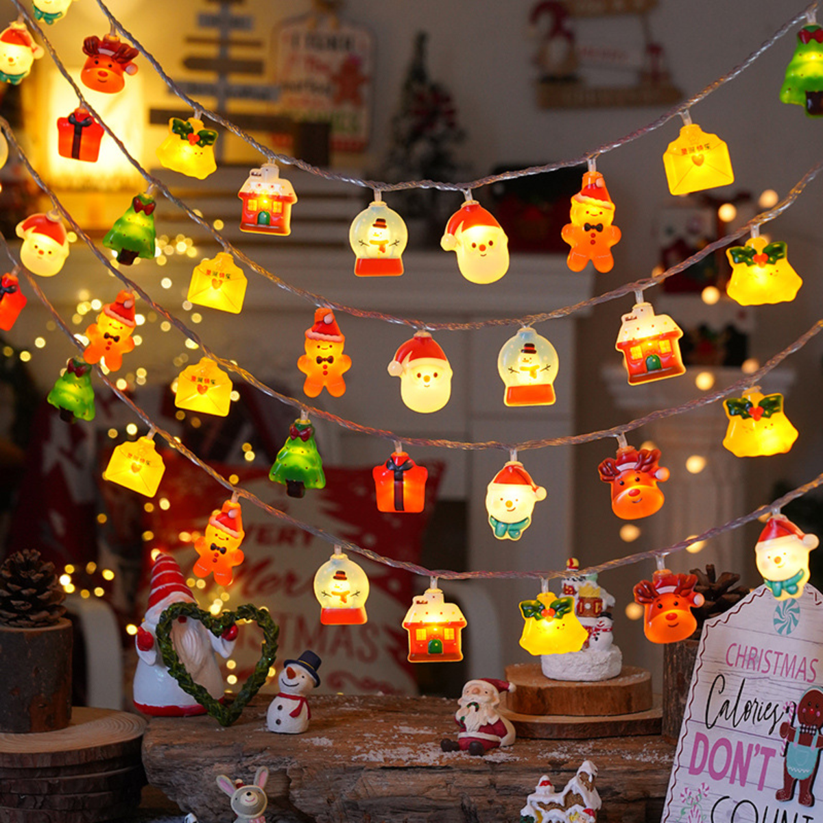 Santa Lighting Led Small Light String Lights Christmas Lights Iron Christmas Decorative Lights Christmas Tree Led Lights String