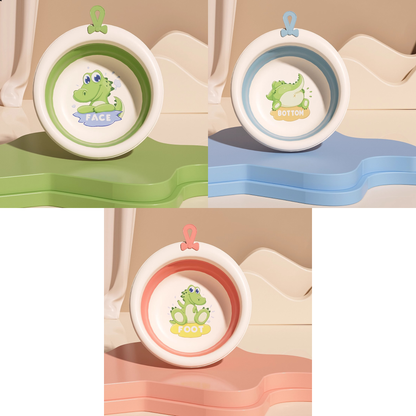 3-Piece Baby Foldable Wash Basin Set – Face, Foot & Bottom Care