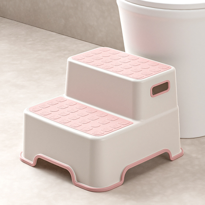 Toddler Potty Training Seat with Step Stool – Soft Cushioned Toilet Seat, Splash Guard & Non-Slip Kids Bathroom Set