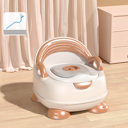 Toddler Potty Training Chair with Backrest & Handles – Portable Kids Toilet with Splash Guard, Removable Bowl & Anti-Slip Base