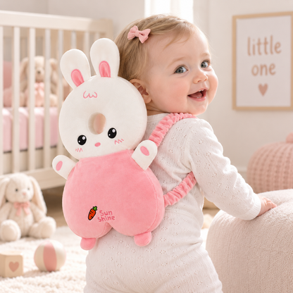 Baby Head Protection Backpack – Cute Bunny Anti-Fall Cushion with Adjustable Straps for Crawling & Walking