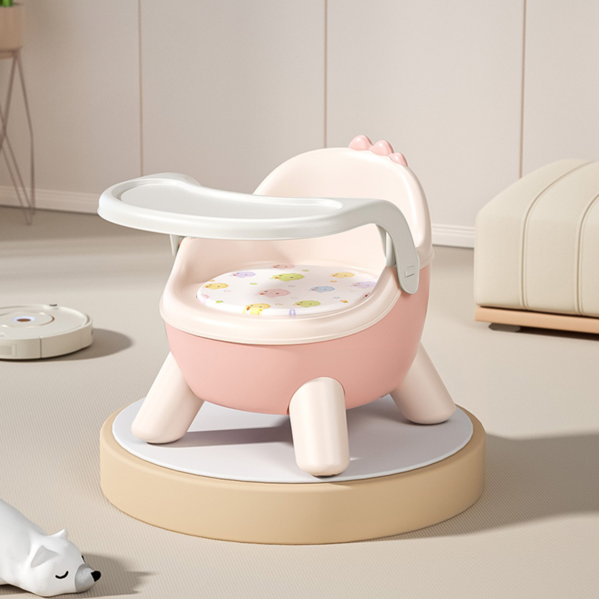 2-in-1 Toddler Feeding Chair with Wheels – Convertible Baby Dining & Activity Seat