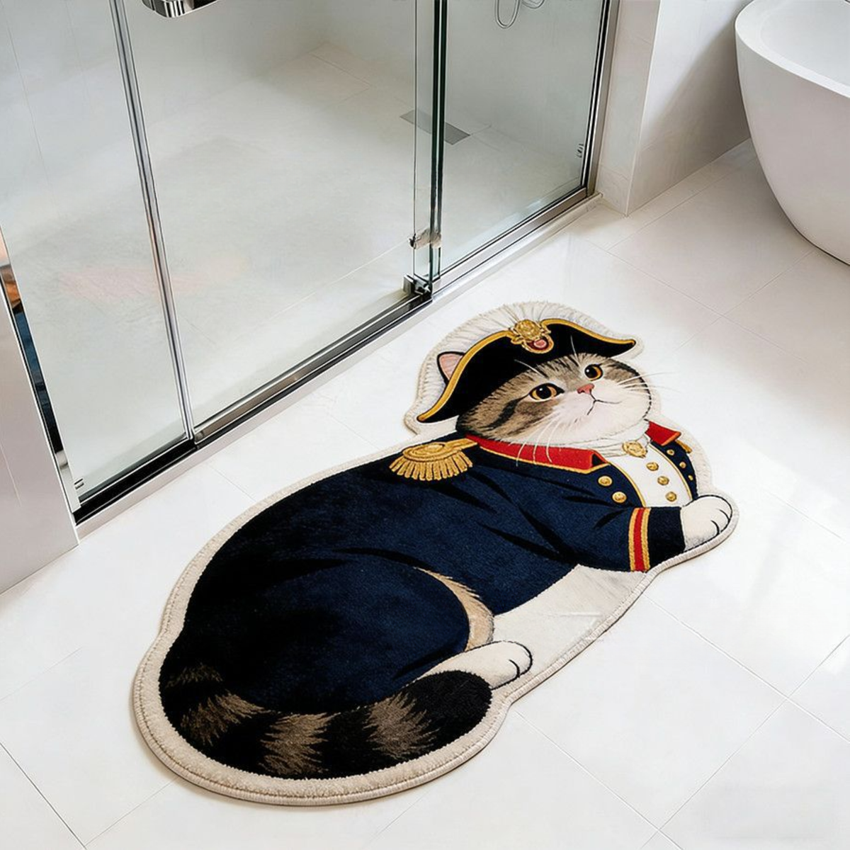 Cute Pet Diatomaceous Earth Entryway Mat, Non-Slip Bathroom Home Decor