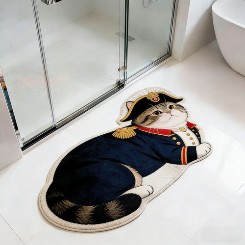 Cute Pet Diatomaceous Earth Entryway Mat, Non-Slip Bathroom Home Decor