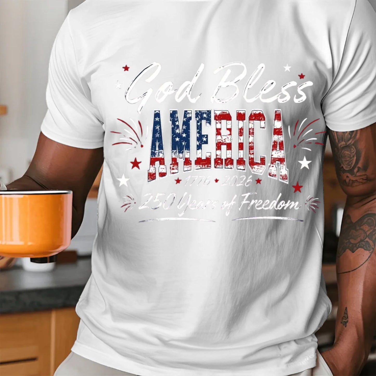 America 250 Years Floral Flag T-Shirt - TSP250A011