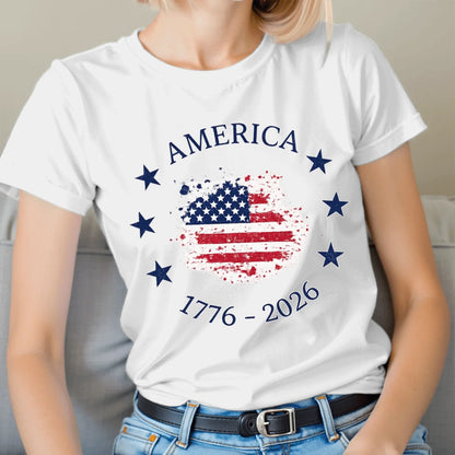 Patriotic USA Flag 1776 2026 Stars Shirt - TSP250A014
