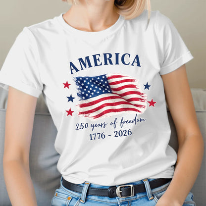 America 250 Years of Freedom Flag T-Shirt
TSP250A016
