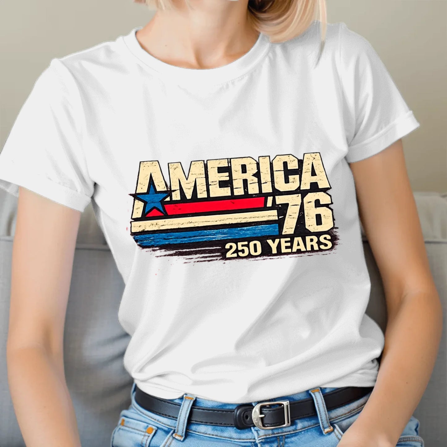 Retro America '76 250 Years Vintage T-Shirt- TSP250A022