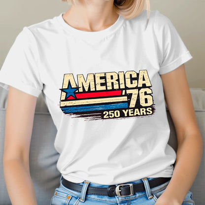 Retro America '76 250 Years Vintage T-Shirt- TSP250A022