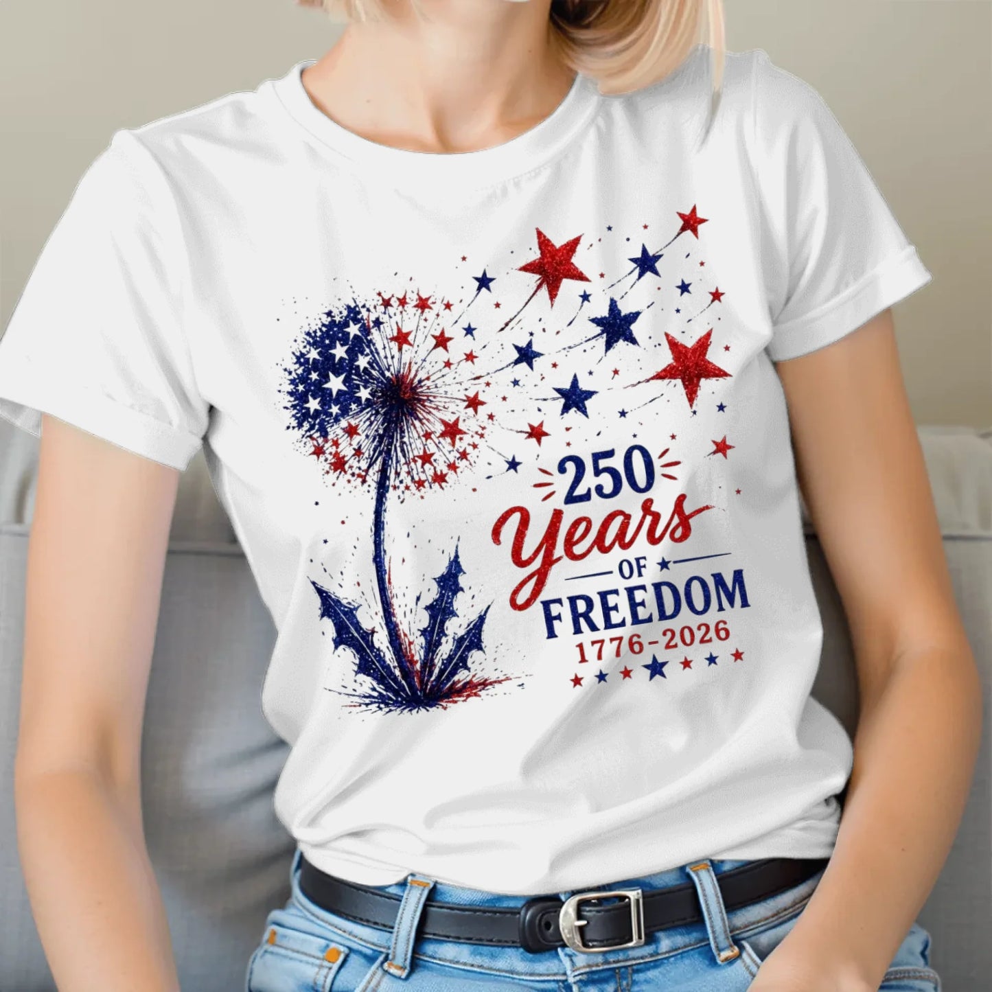 USA 250 Years of Freedom Dandelion T-Shirt - TSP250A023