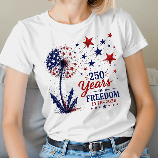 USA 250 Years of Freedom Dandelion T-Shirt - TSP250A023