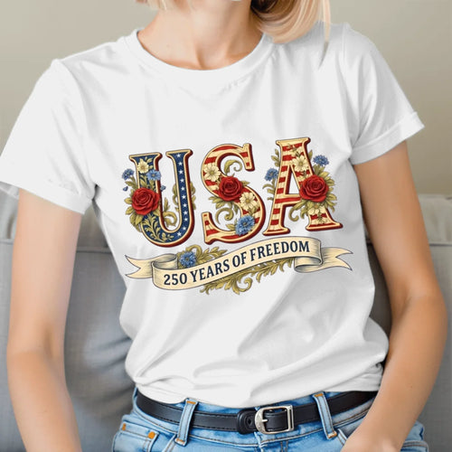 USA 250 Years of Freedom Vintage T-Shirt - TSP250A030