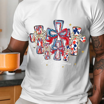 God Bless America Cross Bows Patriotic T-Shirt - TSP250A033