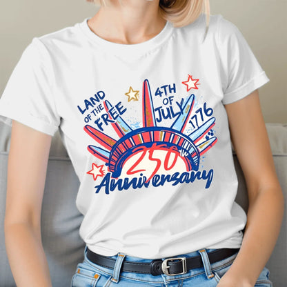 Land of the Free 250th Statue of Liberty Crown Tee - TSP250A051