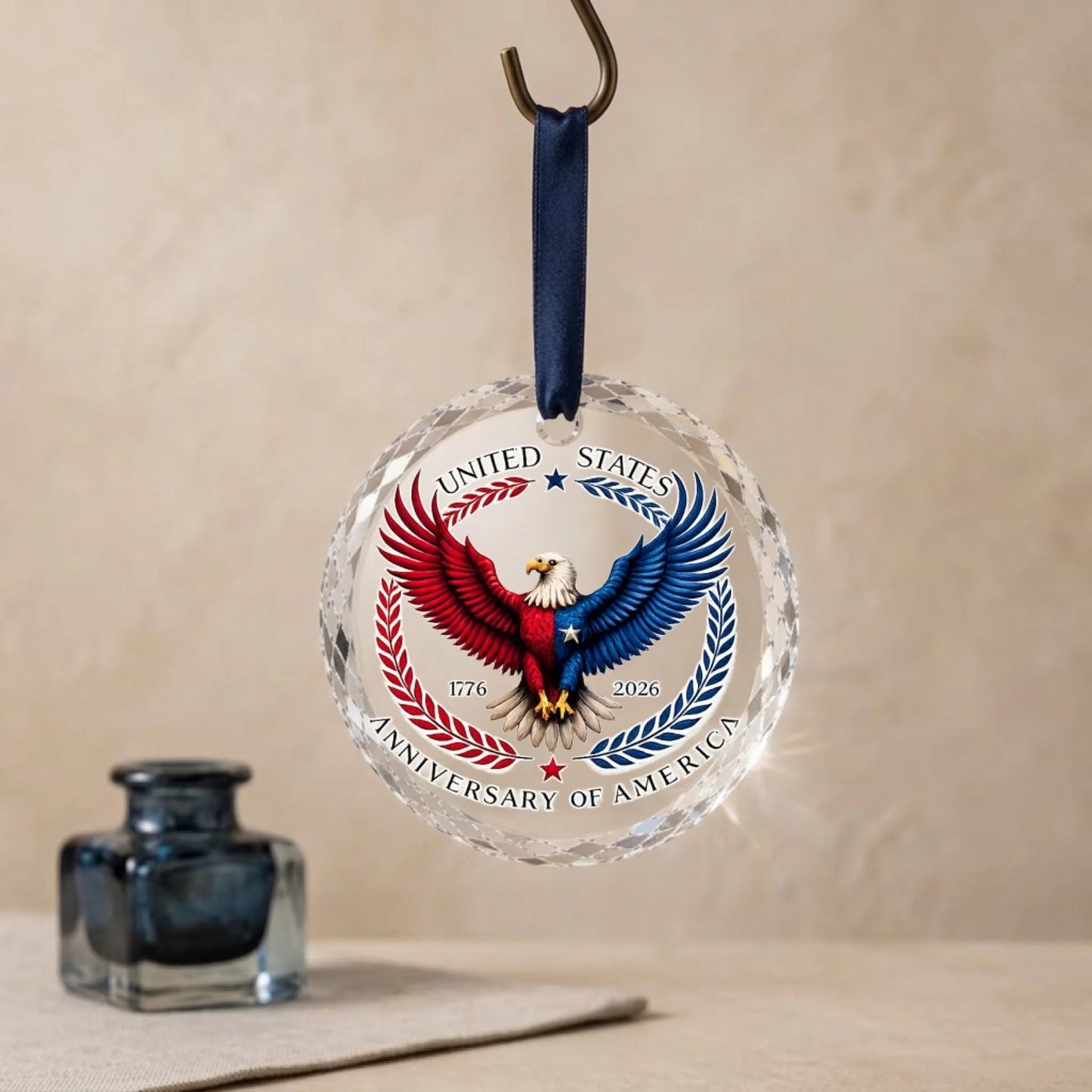 USA 250th Anniversary Ornament United States Bald Eagle 1776 - SKU001