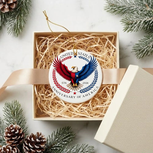 USA 250th Anniversary Ornament United States Bald Eagle 1776 - SKU001