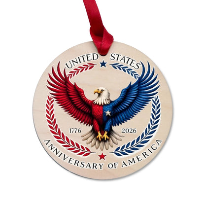 USA 250th Anniversary Ornament United States Bald Eagle 1776 - SKU001